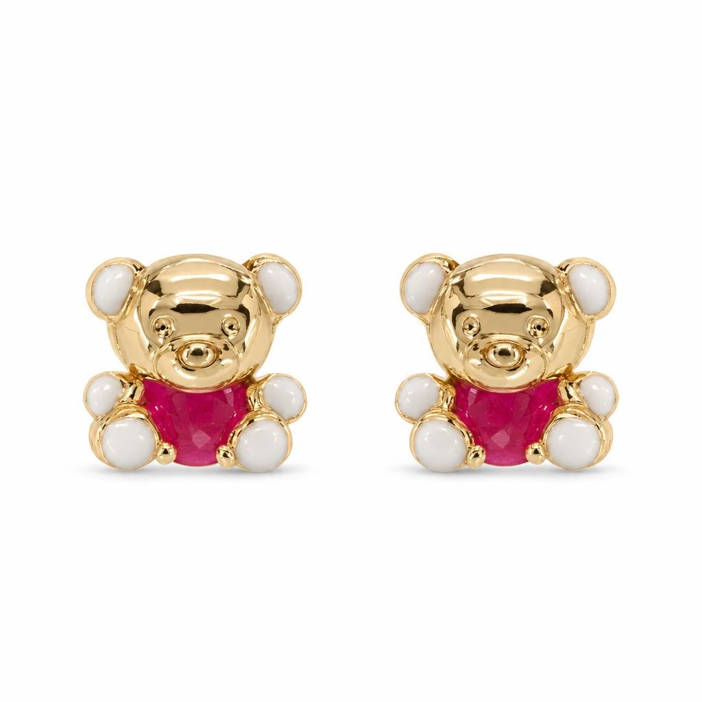 Σκουλαρίκια Αρκουδάκια από Κίτρινο Χρυσό K14