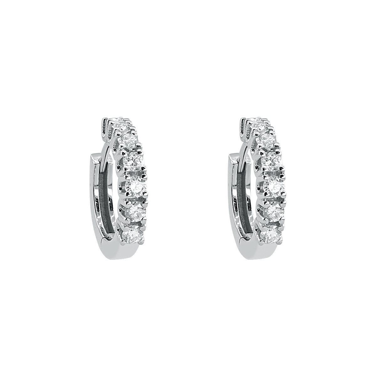 Κρίκοι Λευκού Χρυσού 18K με Διαμάντια 0.60ct