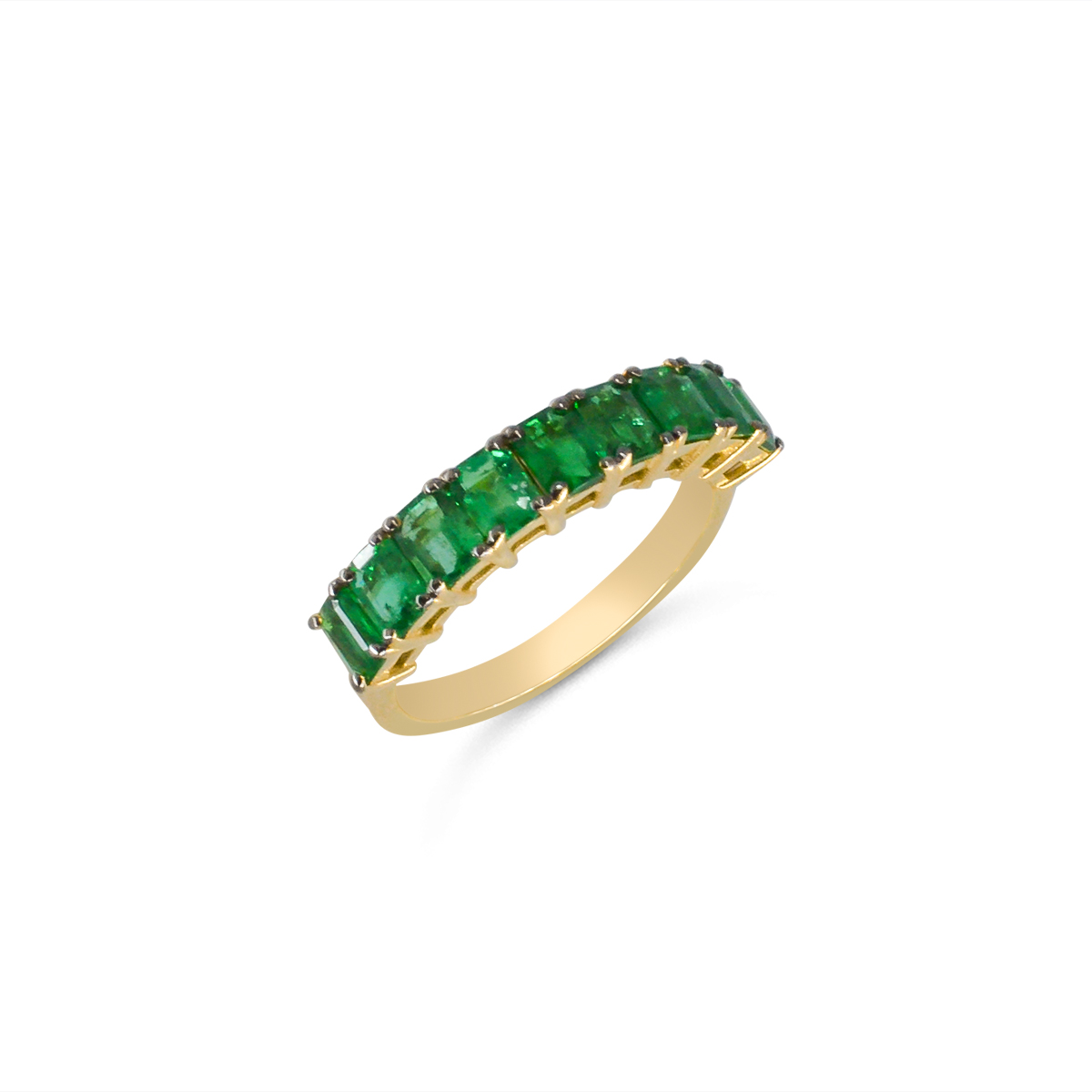 18 Κ ΧΡΥΣΟ ΔΑΧΤΥΛΙΔΙ ΣΕΙΡΕ ΜΕ ΣΜΑΡΑΓΔΙΑ (1.86 CT)