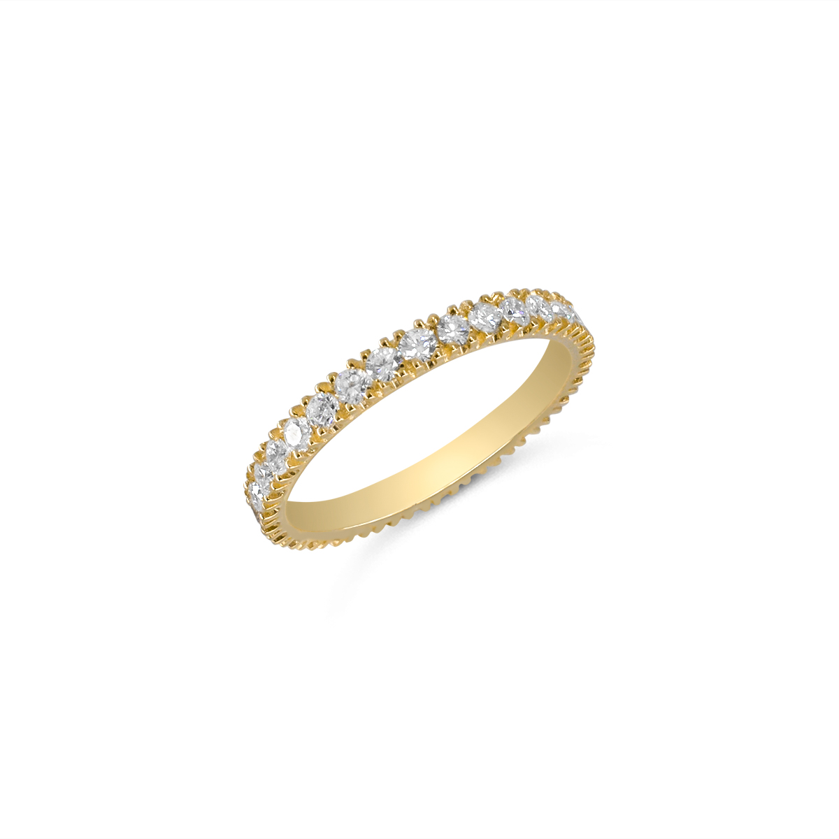 18 Κ ΧΡΥΣΟ ΔΑΧΤΥΛΙΔΙ ΟΛΟΒΕΡΟ ΜΕ ΔΙΑΜΑΝΤΙΑ (0.89 CT)