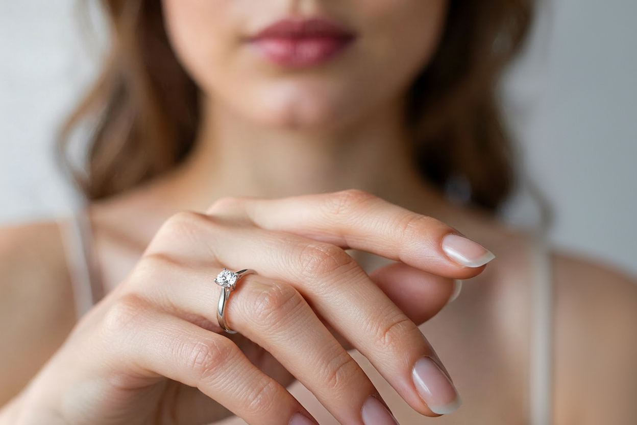 Δαχτυλίδι 18 Καρατίων με Φυσικό Διαμάντι 0.90ct F/VS2