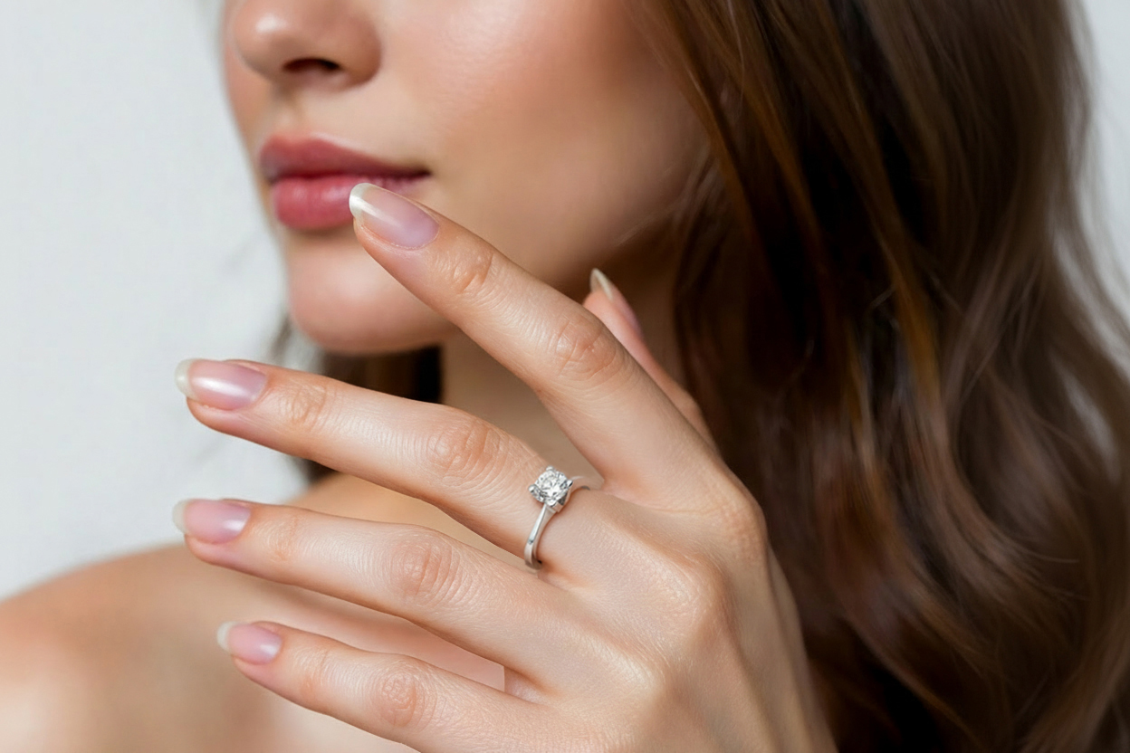 Δαχτυλίδι 18 Καρατίων με Φυσικό Διαμάντι 0.80ct F/VS1