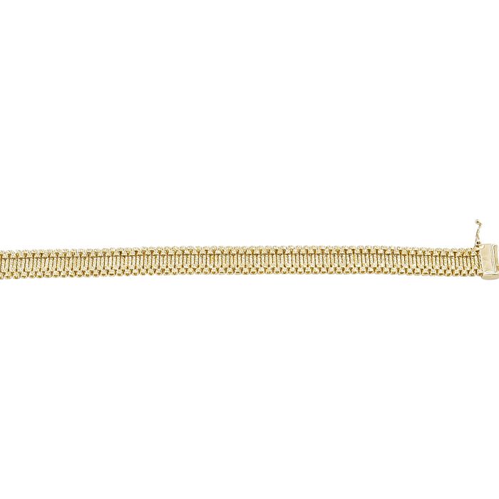 Γυναικείο Χρυσό Βραχιόλι Κ14 Επίπεδη Πλέξη