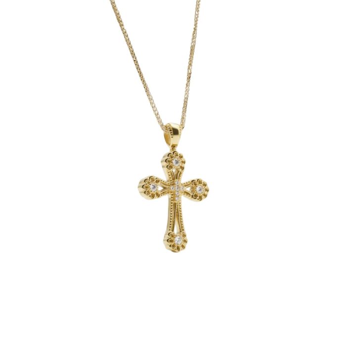 The Ornate Floral Cross Necklace