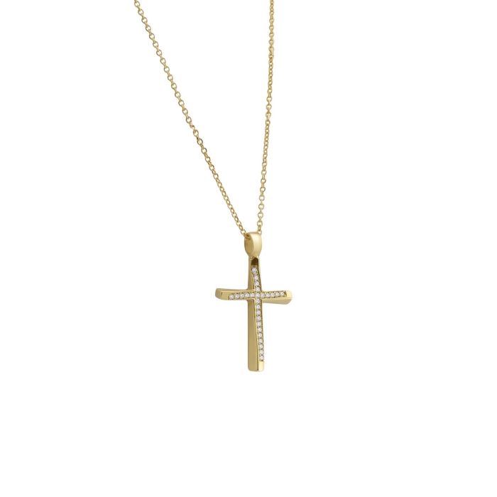 Πολύτιμος Σταυρός με Λαμπερά Ζιργκόν