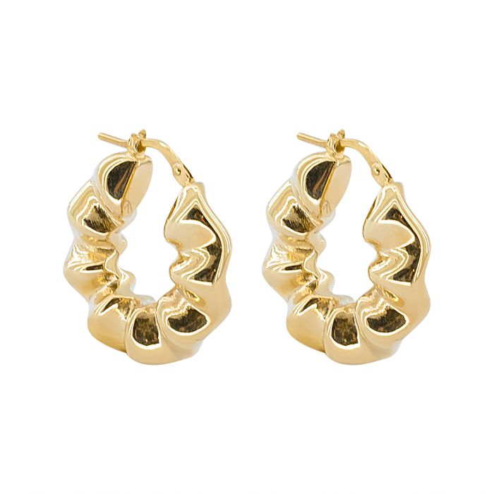 Γυναικεία Σκουλαρίκια Κ14 Σφυρήλατο Σχέδιο