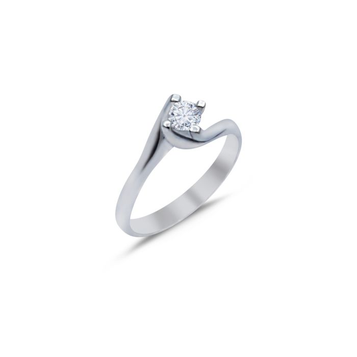 ΛΕΥΚΟΧΡΥΣΟ ΔΑΧΤΥΛΙΔΙ 18Κ ΜΕ ΜΠΡΙΓΙΑΝ 0,24CT.(I001724)