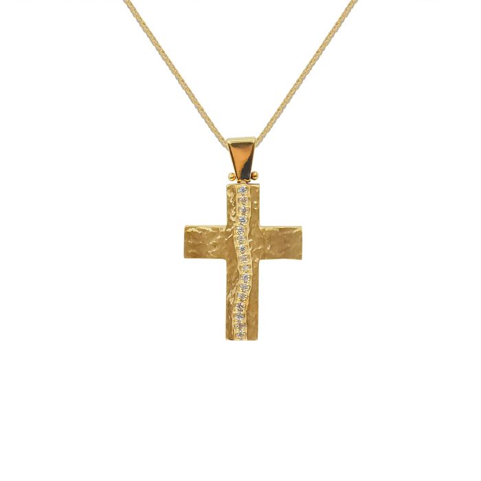 ΣΤΑΥΡΟΣ ΣΕ ΚΙΤΡΙΝΟ ΧΡΥΣΟ 14 ΚΑΡΑΤΙΩΝ (I002643)