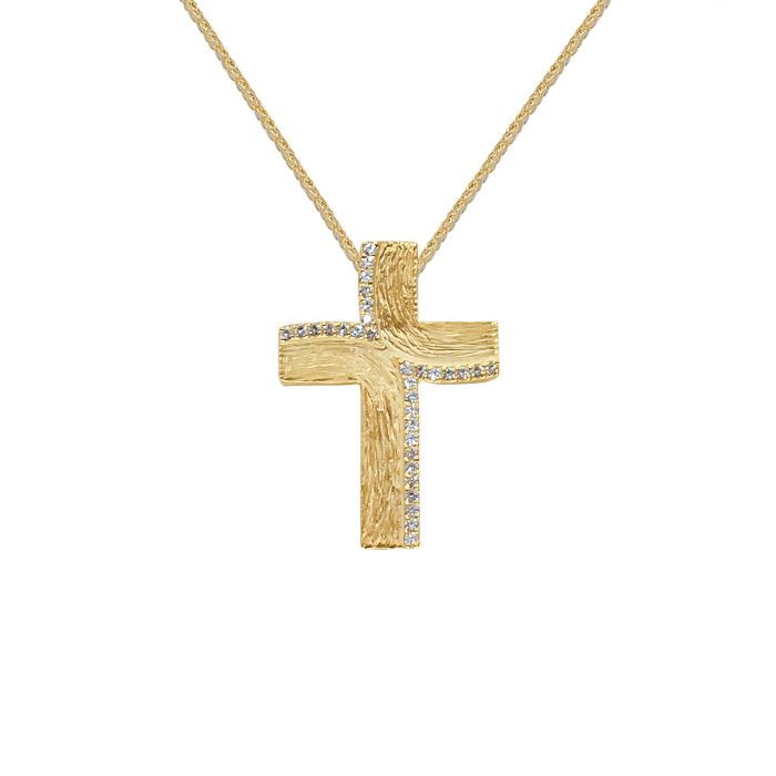 ΣΤΑΥΡΟΣ ΣΕ ΚΙΤΡΙΝΟ ΧΡΥΣΟ 14 ΚΑΡΑΤΙΩΝ(I002662)