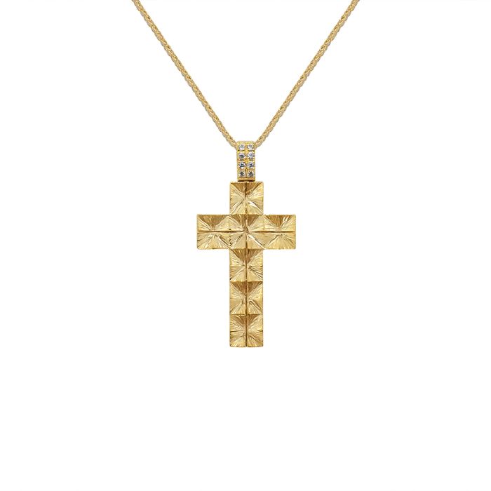 ΣΤΑΥΡΟΣ ΣΕ ΚΙΤΡΙΝΟ ΧΡΥΣΟ 14 ΚΑΡΑΤΙΩΝ (I002665)