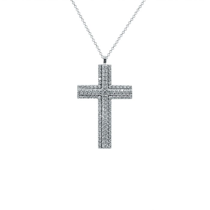 ΣΤΑΥΡΟΣ ΣΕ ΛΕΥΚΟ ΧΡΥΣΟ 14 ΚΑΡΑΤΙΩΝ (I002719)