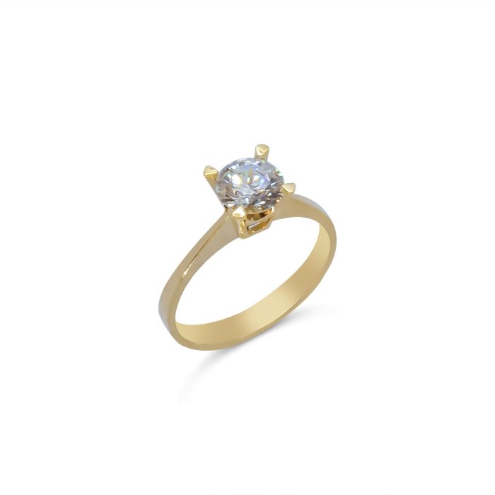 ΜΟΝΟΠΕΤΡΟ ΣΕ ΚΙΤΡΙΝΟ ΧΡΥΣΟ 14 ΚΑΡΑΤΙΩΝ(I002881)