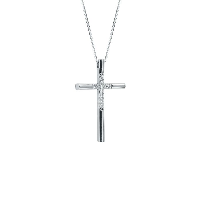 ΣΤΑΥΡΟΣ ΣΕ ΛΕΥΚΟΧΡΥΣΟ 18Κ ΜΕ ΜΠΡΙΓΙΑΝ (I002954)