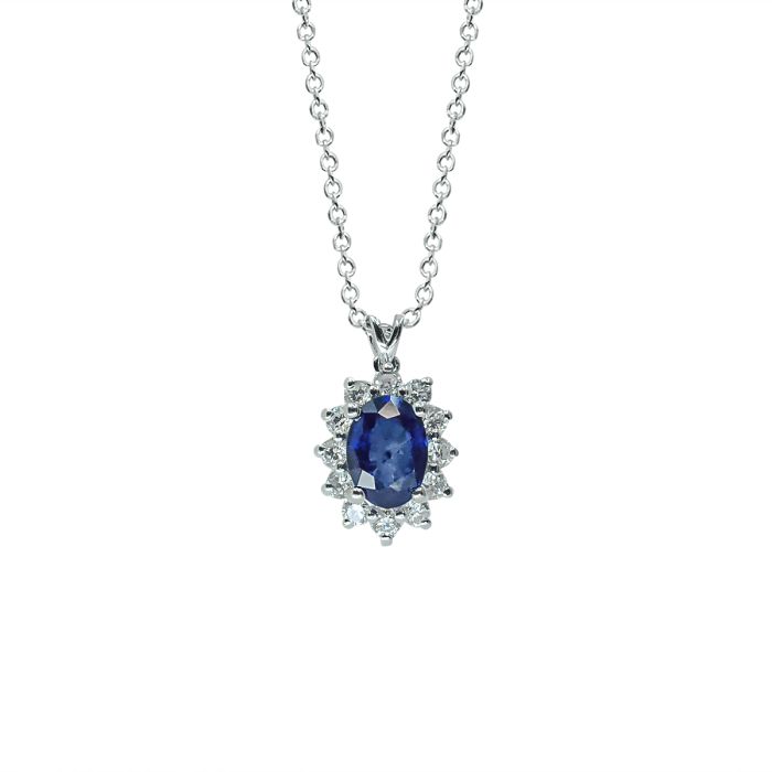 ΚΟΛΙΕ 18Κ ΜΕ ΜΠΡΙΓΙΑΝ ΚΑΙ ΖΑΦΕΙΡΙ (NATURAL DIAMOND) (I003088)