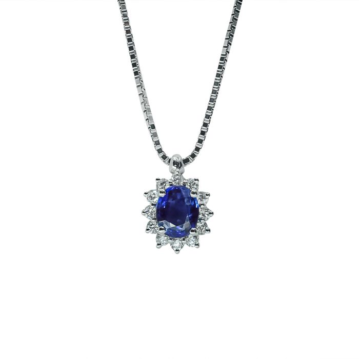 ΚΟΛΙΕ 18Κ ΜΕ ΜΠΡΙΓΙΑΝ ΚΑΙ ΖΑΦΕΙΡΙ (NATURAL DIAMOND) (I003409)