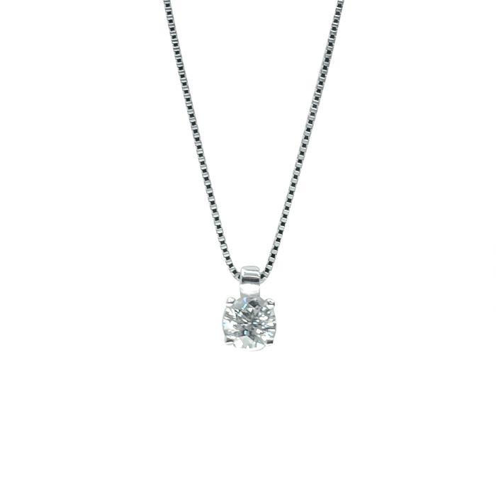 ΚΟΛΙΕ ΛΕΥΚΟΧΡΥΣΟ 18Κ ΜΕ ΜΠΡΙΓΙΑΝ 0.23 CT. (NATURAL DIAMOND) (I003575)