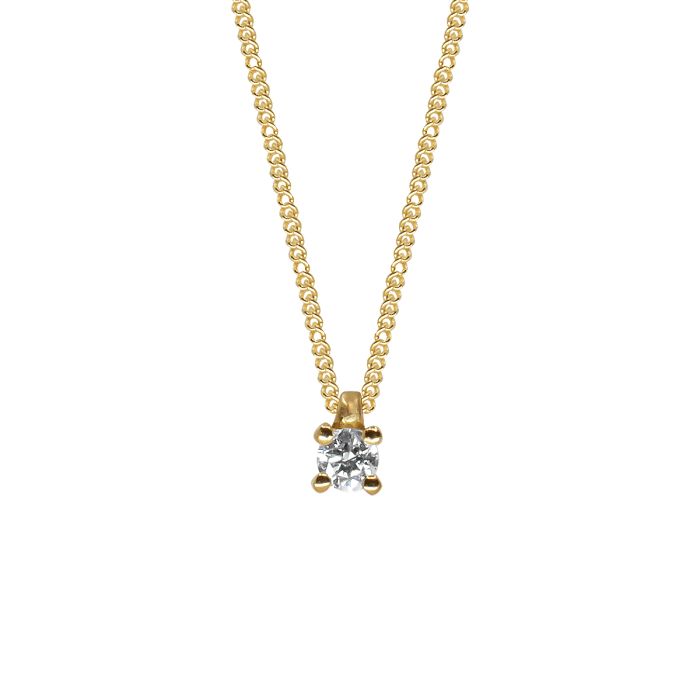 ΧΡΥΣΟ ΚΟΛΙΕ 18Κ ΜΕ ΜΠΡΙΓΙΑΝ 0,21CT. (NATURAL DIAMOND) (I003577)