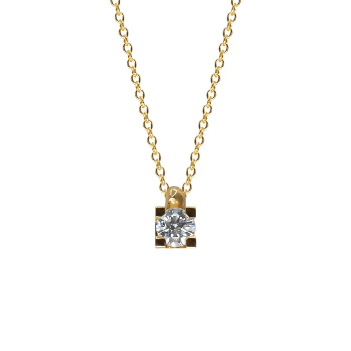ΧΡΥΣΟ ΚΟΛΙΕ 18Κ ΜΕ ΜΠΡΙΓΙΑΝ 0,22CT. (NATURAL DIAMOND) (I003578)