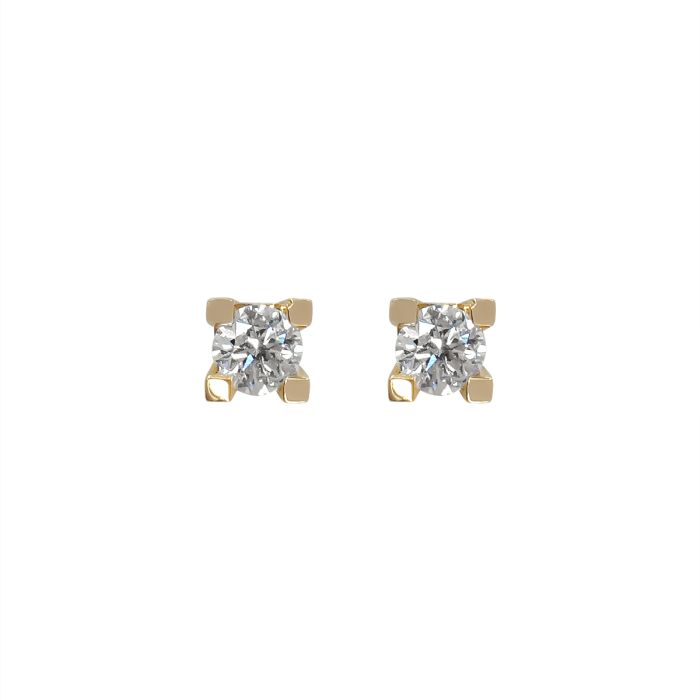 ΧΡΥΣΑ ΣΚΟΥΛΑΡΙΚΙΑ 18 ΚΑΡΑΤΙΩΝ ΜΕ ΜΠΡΙΓΙΑΝ 0.32 CT. (NATURAL DIAMOND) (I003588)