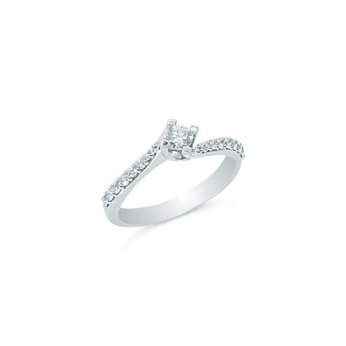 ΔΑΧΤΥΛΙΔΙ ΣΕ ΛΕΥΚΟΧΡΥΣΟ 18Κ ΜΕ ΜΠΡΙΓΙΑΝ 0,40 CT. (NATURAL DIAMOND) (I003895)