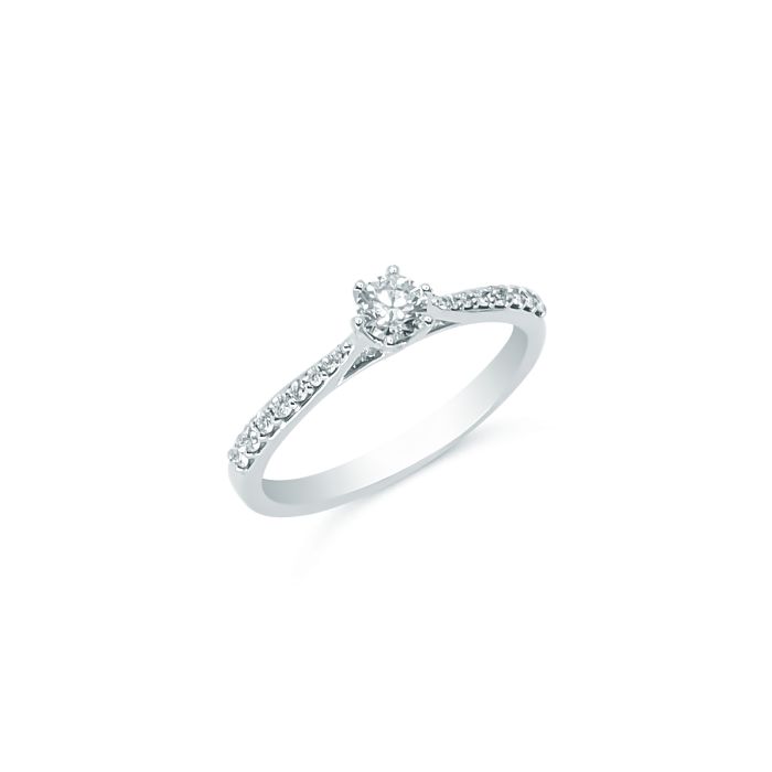 ΔΑΧΤΥΛΙΔΙ ΣΕ ΛΕΥΚΟΧΡΥΣΟ 18Κ ΜΕ ΜΠΡΙΓΙΑΝ 0,38 CT. (NATURAL DIAMOND) (I003896)