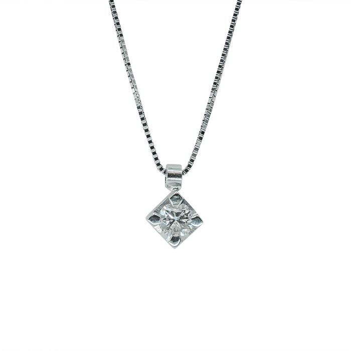 ΚΟΛΙΕ ΛΕΥΚΟΧΡΥΣΟ 18Κ ΜΕ ΜΠΡΙΓΙΑΝ (NATURAL DIAMOND) (ΚΟ00496)