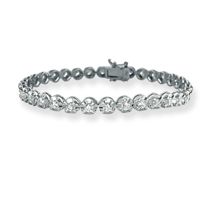 ΒΡΑΧΙΟΛΙ ΣΕ ΛΕΥΚΟΧΡΥΣΟ 18 ΚΑΡΑΤΙΩΝ ΜΕ ΜΠΡΙΓΙΑΝ (ΒΡ01153)