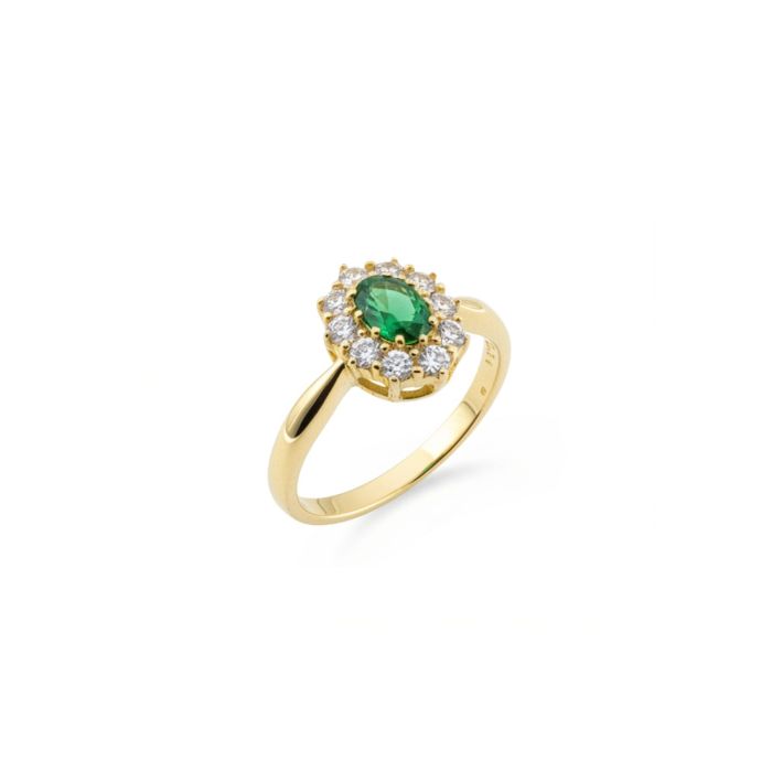 Green Aura 14K Gold Ring
