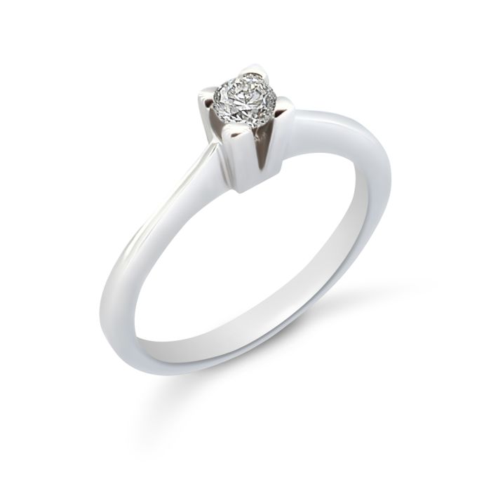 Δαχτυλίδι 18 Καρατίων με Φυσικό Διαμάντι 0.18ct G/VS1