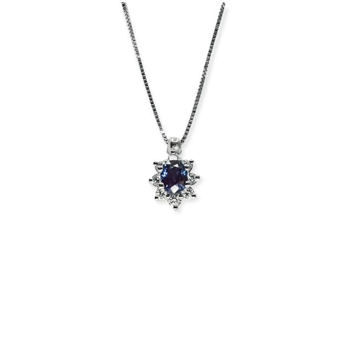 ΚΟΛΙΕ 18 ΚΑΡΑΤΙΩΝ ΜΕ ΖΑΦΕΙΡΙ ΚΑΙ ΜΠΡΙΓΙΑΝ (NATURAL DIAMOND) (ΚΟ00988)