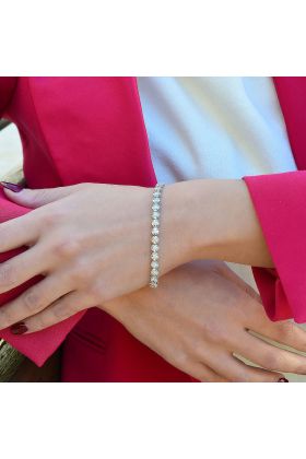 ΒΡΑΧΙΟΛΙ ΣΕ ΛΕΥΚΟΧΡΥΣΟ 18 ΚΑΡΑΤΙΩΝ ΜΕ ΜΠΡΙΓΙΑΝ (ΒΡ01153)