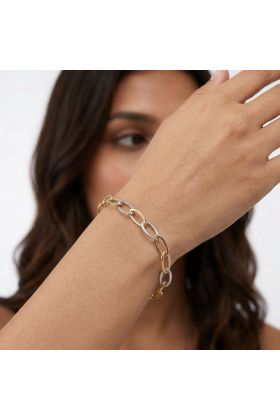 Eternal Link Two-Tone Statement Bracelet