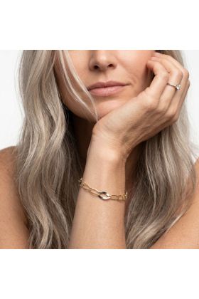 Elara Two-Tone Infinite Link Bracelet