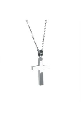 Κομψός Ανδρικός Σταυρός Λευκόχρυσος Κ14