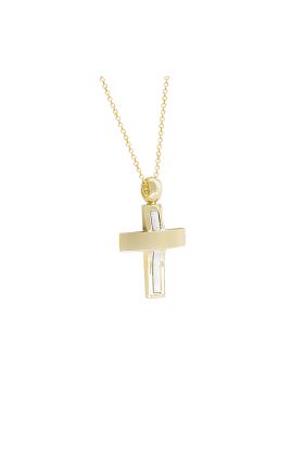 Μοντέρνος δίχρωμος σταυρός Κ14 με γυαλιστερή επιφάνεια