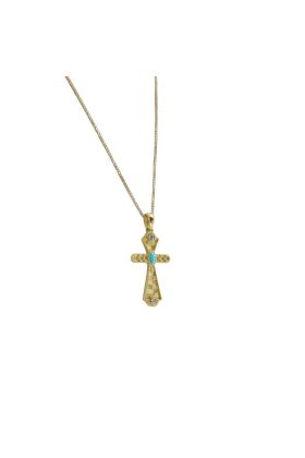 Βυζαντινός Σταυρός με Τυρκουάζ και Ζιργκόν