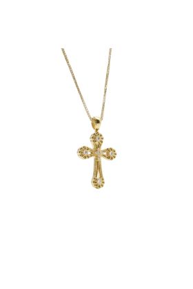 The Ornate Floral Cross Necklace