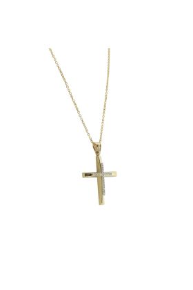 Ουράνια Λάμψη Σταυρός με Pavé Πέτρες