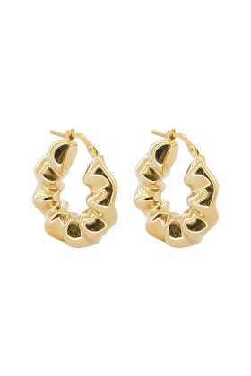 Γυναικεία Σκουλαρίκια Κ14 Σφυρήλατο Σχέδιο