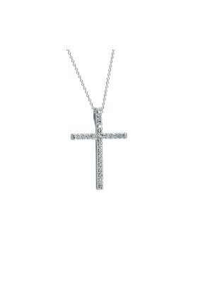 ΣΤΑΥΡΟΣ ΣΕ ΛΕΥΚΟΧΡΥΣΟ 18Κ ΜΕ ΜΠΡΙΓΙΑΝ(I001866)