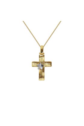 ΣΤΑΥΡΟΣ ΣΕ ΚΙΤΡΙΝΟ ΧΡΥΣΟ 14 ΚΑΡΑΤΙΩΝ (I002661)