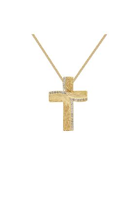 ΣΤΑΥΡΟΣ ΣΕ ΚΙΤΡΙΝΟ ΧΡΥΣΟ 14 ΚΑΡΑΤΙΩΝ(I002662)