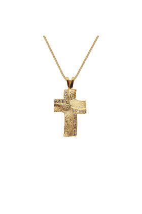 ΣΤΑΥΡΟΣ ΣΕ ΚΙΤΡΙΝΟ ΧΡΥΣΟ 14 ΚΑΡΑΤΙΩΝ (I002670)