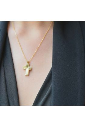 ΣΤΑΥΡΟΣ ΣΕ ΚΙΤΡΙΝΟ ΧΡΥΣΟ 14 ΚΑΡΑΤΙΩΝ (I002670)