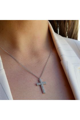 ΣΤΑΥΡΟΣ ΣΕ ΛΕΥΚΟ ΧΡΥΣΟ 14 ΚΑΡΑΤΙΩΝ (I002719)