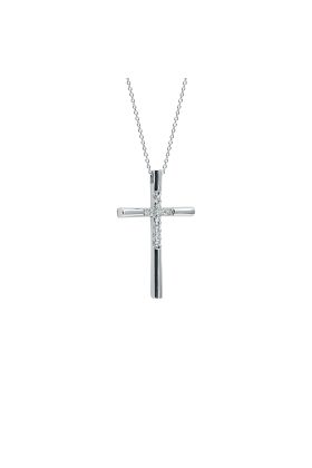 ΣΤΑΥΡΟΣ ΣΕ ΛΕΥΚΟΧΡΥΣΟ 18Κ ΜΕ ΜΠΡΙΓΙΑΝ (I002954)