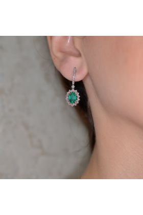 ΣΚΟΥΛΑΡΙΚΙΑ ΣΕ ΛΕΥΚΟΧΡΥΣΟ 18 ΚΑΡΑΤΙΩΝ ΜΕ ΜΠΡΙΓΙΑΝ (I003069)