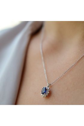 ΚΟΛΙΕ 18Κ ΜΕ ΜΠΡΙΓΙΑΝ ΚΑΙ ΖΑΦΕΙΡΙ (NATURAL DIAMOND) (I003088)