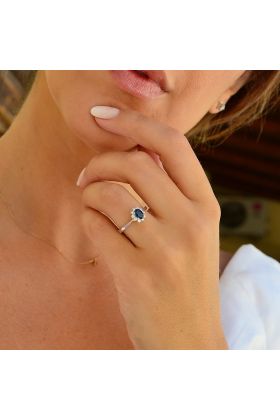 ΔΑΧΤΥΛΙΔΙ ΣΕ ΛΕΥΚΟΧΡΥΣΟ 18 ΚΑΡΑΤΙΩΝ ΜΕ ΜΠΡΙΓΙΑΝ ΚΑΙ ΖΑΦΕΙΡΙ(I003135)