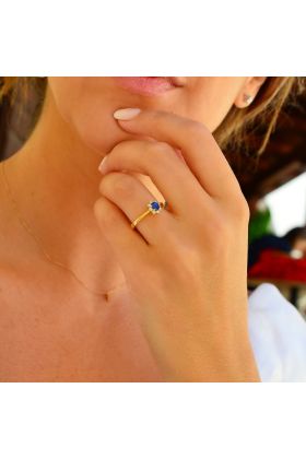 ΧΡΥΣΟ ΔΑΧΤΥΛΙΔΙ 18 ΚΑΡΑΤΙΩΝ ΜΕ ΜΠΡΙΓΙΑΝ ΚΑΙ ΖΑΦΕΙΡΙ(I003142)